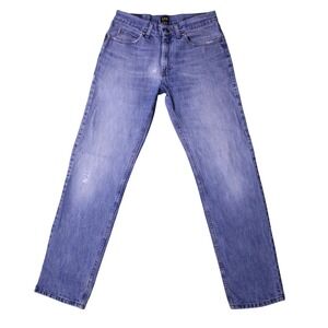 Lee Jeans Mens 32x34 Blue‎ Medium Wash Regular Fit 100% Cotton Denim, Fits 32x32